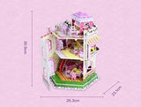 Rooftop Romance 3D Puzzle Dollhouse for Girls - Easy to Assemble 3-D Miniature Doll House Building Kit with LED Light for Kids - Educational Paper Jigsaw Puzzles - Perfect Craft Toys Gift - 101 Pcs Sourcingbay