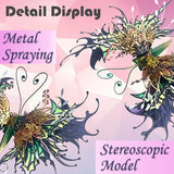 NovnZodiex 3D Metal Puzzles for Adults,Butterfly Model Building Kits,Cute Insect Design,Brain Teaser Puzzle,DIY Mechanical Assembly Kit Creative Ornament Suitable for Home Decor Art Craft (Black)