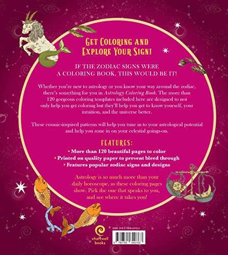 Astrology Coloring Book: Color Your Way to Unlock and Explore Your Spiritual Journey (Chartwell Coloring Books) WoodArtSupply