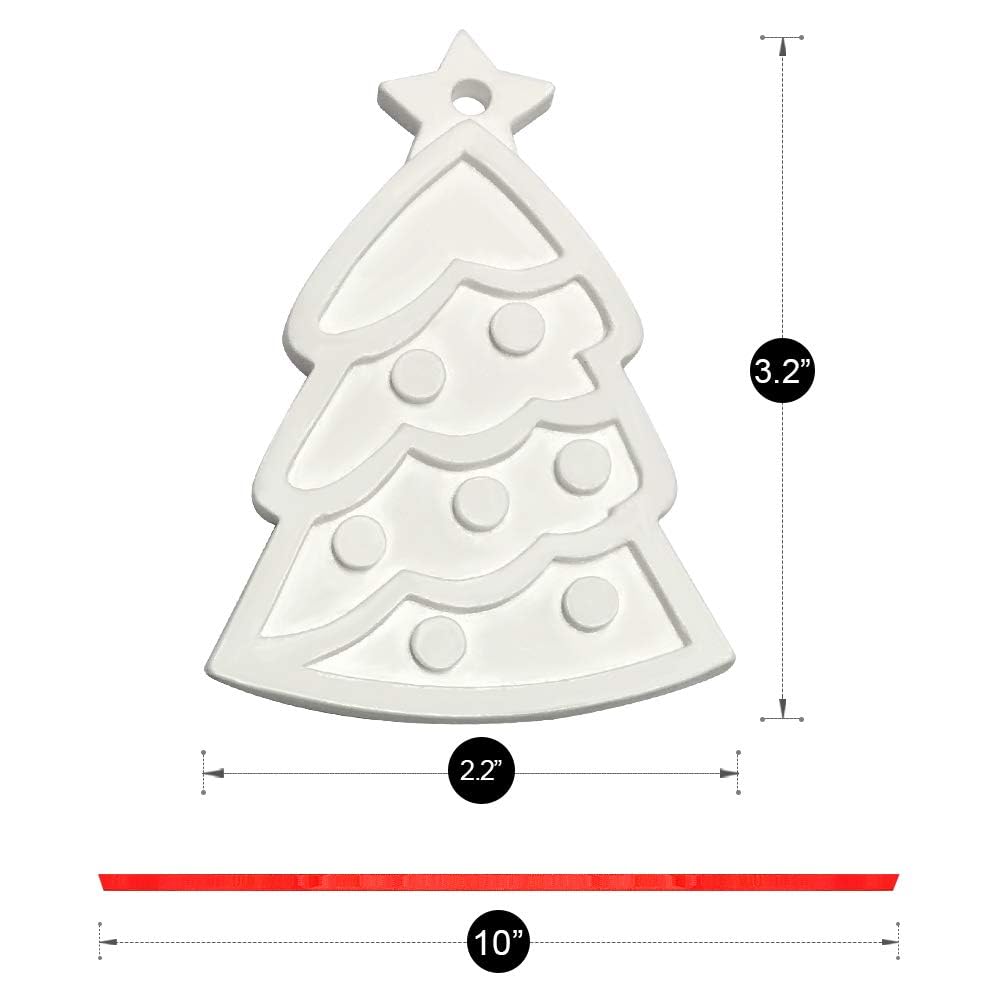 Christmas Crafts for Kids - DIY Christmas Tree Decorations Resin Ornaments Kits (Includes Paints Brushes) - Stocking Stuffers DIY Xmas Ornaments for KidsToddlers Girls Boys Ages 3-5 4-8 8-12 ORIENTAL CHERRY