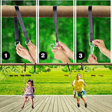 Outdoor Swing, KINSPORY Swing Set for Backyard, Adjustable Nylon Rope with Hanging Tree Straps Kit, Wooden Swing Seat for Indoor Outdoor Porch Patio Garden Playgroud Swing Set Accessories KINSPORY