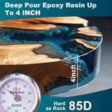 LET'S RESIN EPOXY RESIN Deep Pour Epoxy Resin, 51OZ 2-4 inch Clear Epoxy Resin Kit,Bubble Free Low Odor 2:1 Low Viscosity Casting for River Table,Wood,Flower Preservation, Art Crafts LET'S RESIN EPOXY RESIN