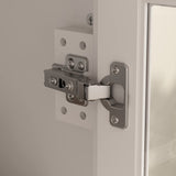 AIEGLE Elegant 4-Tier Glass Door Bookcase with Drawers - 31.5" Freestanding Storage Cabinet AIEGLE