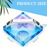 HTV Cooling Block with Handle, Craft Tool Cooler for Heat Press Accessories and Supplies, DTF Transfer Film& Heat Press Paper Vinyl Accessories, DTF Cooling Block with 4"x4"（Ocean Star） Luxiys