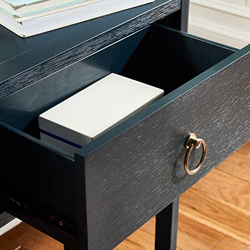SAFAVIEH Home Collection Sadie Contemporary Navy Blue 2-Drawer Console Table (Fully Assembled) SAFAVIEH