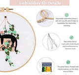 GLTAYLMY 3pcs Embroidery Kit for Beginners DIY Adult Beginner Embroidery Kits with Cat Pattern 1 Embroidery Hoops Needles Threads and Instructions