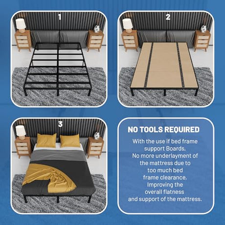 Greaton, Folding Bunkie Board – Low-Profile 74″ x 37.5″ Mattress Support Platform for Daybeds, Bunk Beds, Futons & Metal/Wood Frames – Prevents Sagging, Easy to Install & Store Greaton