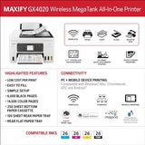 Canon Megatank GX4020 All-in-One Wireless Supertank Printer with Print, Copy, Scan and Fax | Auto Document Feeder | Mobile Printing | 2.7" LCD Touch Screen Canon