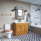 Design House 561183 Dalton Rustic Towel Bar for Bathroom Kitchen Closet, 18 inch, Honey Oak Design House