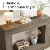 Tribesigns Farmhouse Console Table, 47 Inches Entryway Console Table with Storage, Industrial Hallway Accent Table for Living Room, Entrance Tribesigns