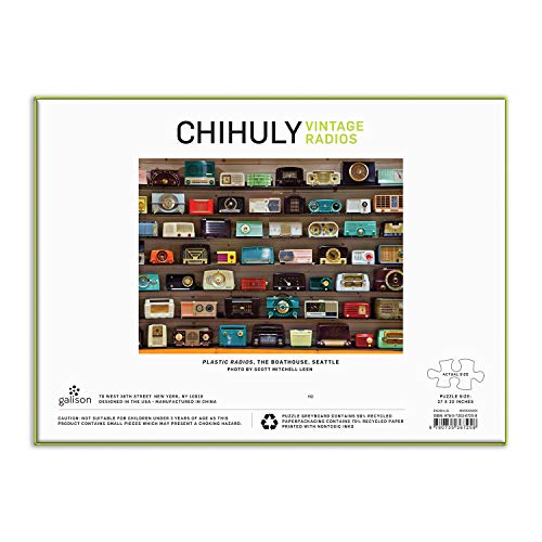 Galison Chihuly Vintage Radios 1000 Piece Puzzle from Galison - Featuring Chihuly's Vintage Radio Collection, Fun and Challenging Puzzle The Whole Family Can Enjoy, 27" x 20", Unique Gift Idea Galison
