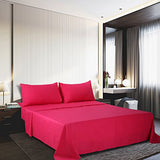 Best Season 3 Piece Bed Sheet Set (Twin,Hot Pink) 1 Flat Sheet,1 Fitted Sheet and 1 Pillow Cases,100% Super Soft Brushed Microfiber 1800 Luxury Bedding,Deep Pockets &Wrinkle,Fade Resistant Best Season