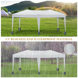 DOINUO 10x20 White Pop Up Canopy Outdoor Party Tent with 6 Sidewalls, Wedding Party Tent Outdoor Waterproof UV50 Canopy Event Shelter Tents for Parties, 6 pcs Weight Bag,Carry Bag DOINUO