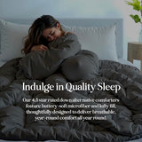 ROYALE LINENS Reversible Comforter - Twin XL Duvet Insert - All Season Soft Quilted Comforters with 8 Corner Tabs - Down Alternative Bedding Comforter - Duvet Insert (Black/Charcoal, Twin XL 68"x92") ROYALE LINENS