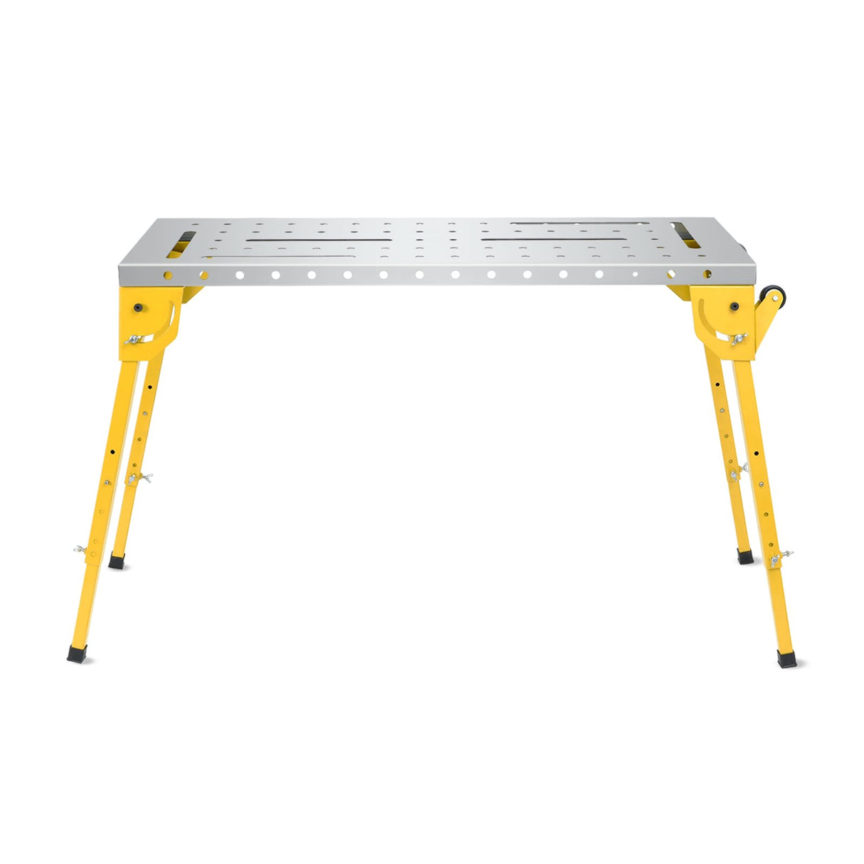 Asypets Asypets Welding Table - 1000LBS Capacity, Folding Workbench with Wheels, 46x18 Inch Adjustable Height, 3 Tilt Angles, Portable Fixture Table for Garage, Shop, Home AsyPets