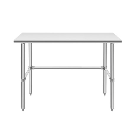 Hally Open Base Stainless Steel Table 24 x 48 Inches, NSF Commercial Heavy Duty Prep & Work Table with Galvanized Legs for Restaurant, Home and Hotel HALLY SINKS & TABLES H