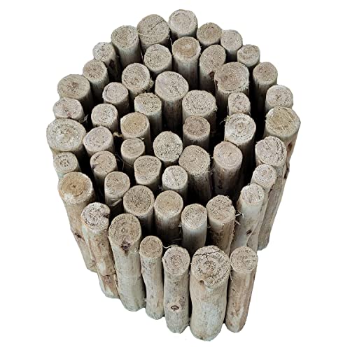Backyard X-Scapes Natural Eucalyptus Wood Solid Log for Garden Border Edging Landscaping Borders Lawn 72 in L x 12 in H x 1.25 in D Backyard X-Scapes