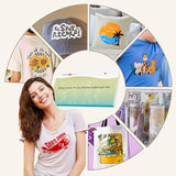 HTVRONT Heat Press Accessories for 10" X 10" Heat Press Machine, Include 3 HTV Vinyl & 150 Sublimation Paper, 20 Heat Transfer Paper, Heat Press Mat, Teflon Sheet, Heat Resistant Tape, Weeding Tools HTVRONT