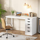 Tribesigns 47 inches Vanity Desk with 5 Drawers (White) Tribesigns