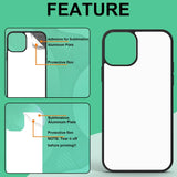 GUESNUY 6 Pieces Sublimation Blank Case Compatible for iPhone 16 Pro Max,Printable Personalized DIY Heat Press Rubber Anti-Slip Protective Custom Phone Cover Cases 6.9 inch Black GUESNUY