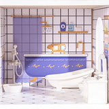 ROBUD Wooden Dollhouse for Kids Girls, Toy Gift for 3 4 5 6 Years Old, with Furniture ROBUD