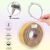 iSANMATE PLA+ 3D Printer Filament, Pla Filament 1.75mm Rainbow PLA, Color Change Filament Dimensional Accuracy +/- 0.03 mm,1 KG Spool iSANMATE