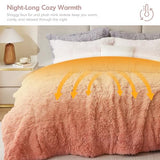 Intelligent Design Brielle, Long Shaggy Faux Fur Comforter Set, Plush Reverse, Trendy Ombre Design, Modern, Cozy All Season Bedding, Matching Sham, Full/Queen(90"x90") Blush 3 Piece Intelligent Design