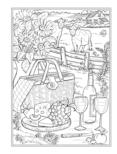 Creative Haven Country Farm Scenes Coloring Book: Relax & Find Your True Colors (Adult Coloring Books: In The Country) Dover Publications