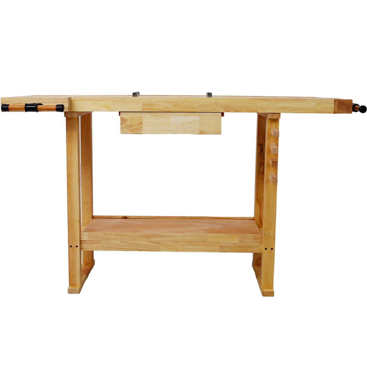 Montary 55-Inch Wood Workbench - Rubber Wooden Heavy Duty Work Bench with Drawer & Shelf, Perfect Work Bench for Garage Workshop, Woodworking Carpenter and Home W/Adjustable Handle Montary