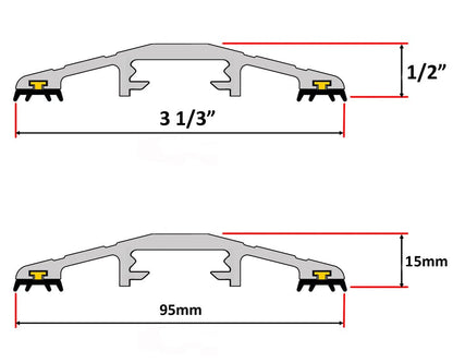 ½" High Commercial Door Aluminum Threshold Seal Kit 10'2" Length | Full Kit Fixings Included | GaraDry - WoodArtSupply