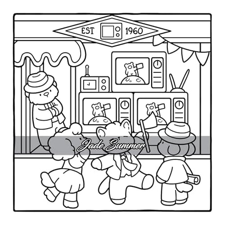 Cozy Eras: Cute Coloring Book for Adults and Teens with Adorable Characters and Nostalgic Scenes for Relaxation (Comfy and Cozy Coloring Books) WoodArtSupply
