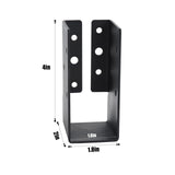 Nrspp Concealed Joist Hangers, 8 Pcs of 2"x4"Outdoor Concealed-Flange，Q235 Steel Plate Powder-Coated Concealed Joist Steel Bracket for 2"x4" Beam Swing Nrspp