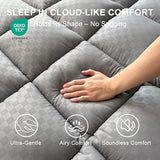 3 inch Memory Foam Mattress Topper Full Size Pillow Top - Extra Thick Padded Mattress Pad & Protector, Breathable Fitted Deep Pocket 8-21, Ultra Soft & Supportive 1100GMS WQSPRING