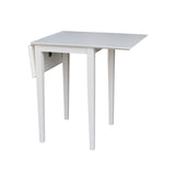 International Concepts Small Dropleaf Dining Table, White IC International Concepts