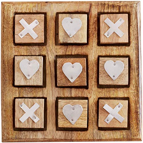 Tic Tac Toe Wooden Board Game, Table Toy Player Room Decor Tables Family XOXO Decorative Pieces Adult Rustic Kids Play Travel Backyard Discovery Night Level Drinking Romantic Decorations. EARTHLY HOME