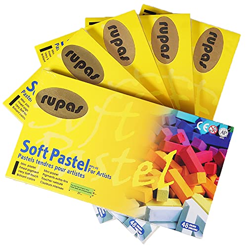 Rupas Soft Dry Pastel 48 Color Set Square Chalk Rupas