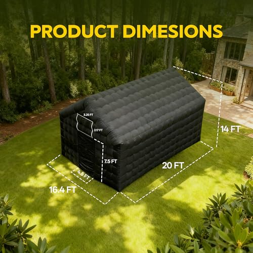 YeeBouncy Party Tent Large,Large Gazebo Event House,Inflatable Outdoor Party Tent,for Birthday Party, School Camping, Disco Nightclub, Wedding Party (20FT) YeeBouncy