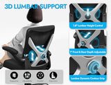 Ergalithic Ergonomic Office Chair - X-Shaped Computer Desk Chairs Comfy, Mesh High-Back Gaming Chair with Adjustable Lumbar Support, Executive Task Chair for Adults, Comfortable for Long Hours Ergalithic