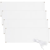 FVIEXE 4PCS 2x6 Ft Polyester Oxford Cloth Sublimation Vinyl Banner Blank DIY Signs Banner with Hanging Rope for Indoor Outdoor Wall Decoration Party Birthday Halloween Thanksgiving FVIEXE