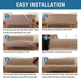 H.VERSAILTEX Real Velvet Futon Cover Armless Sofa Covers Sofa Bed Covers Stretch Futon Couch Cover Sofa Slipcover Furniture Protector Thick Soft Velvet Fabric Form Fitted Stay in Place, Camel H.VERSAILTEX