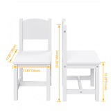 Timy Toddler Wooden Chair Pair, Kids Furniture for Eating, Reading, Playing 2 Pack (White) Timy