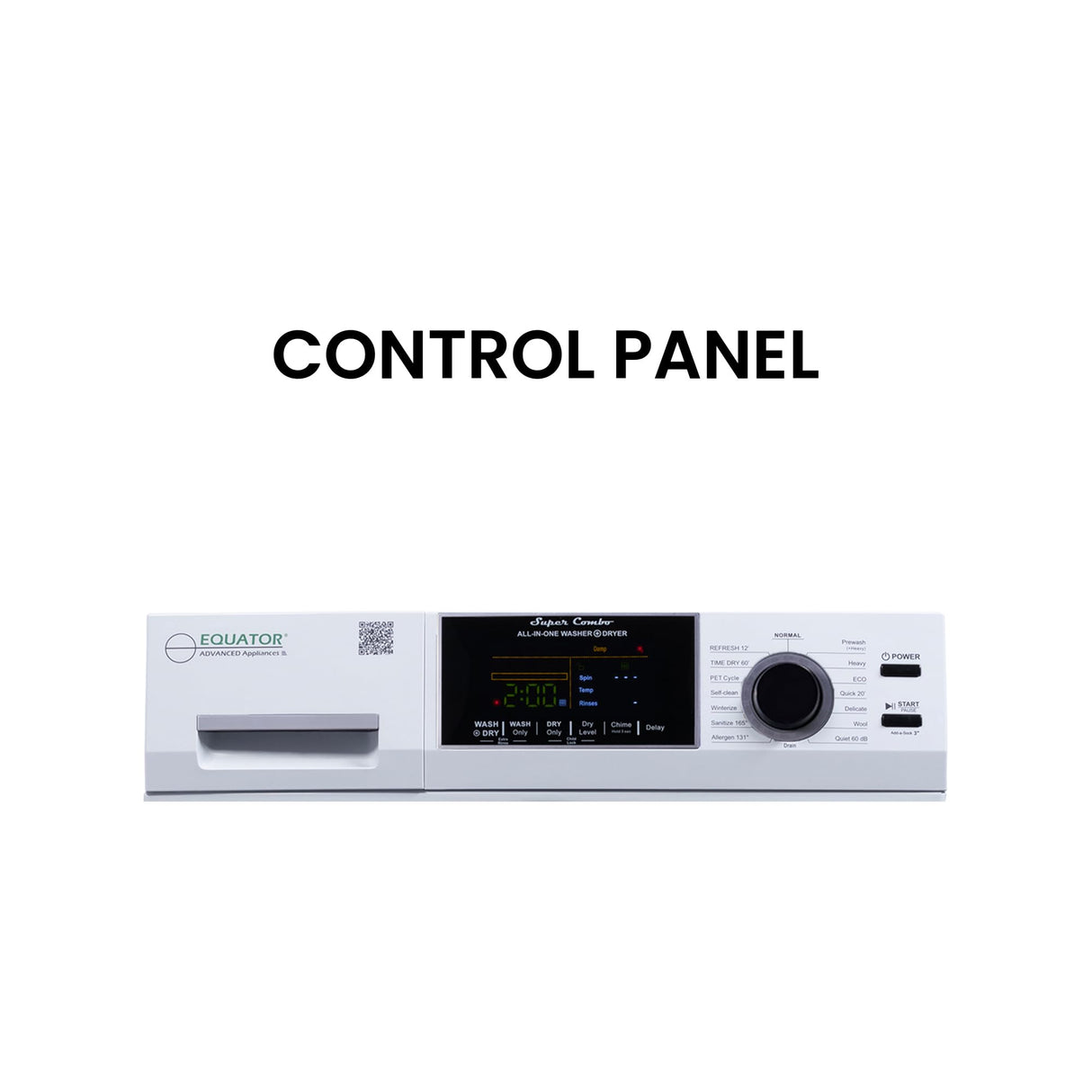 All-in-one Washer Dryer Ventless FULLY BUILTIN 0-CLEARANCE 1.62cf/15lbs 110V 1400RPM Equator Equator Advanced Appliances