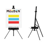 MEEDEN Art Easel Stand for Painting & Display, Premium Aluminum Painting Easel, Portable Paint Easel for Canvas Painting, Floor Easel with Swing-Out Palette Holder & Brush Rest, Hold Canvas Up to 34" MEEDEN