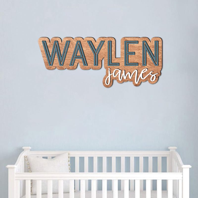 Custom Name sign for nursery, Wooden nursery name sign, Rustic wood Nursery name sign for boys, Wooden name signs for nursery, Baby name signs for - WoodArtSupply