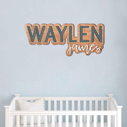 Custom Name sign for nursery, Wooden nursery name sign, Rustic wood Nursery name sign for boys, Wooden name signs for nursery, Baby name signs for - WoodArtSupply