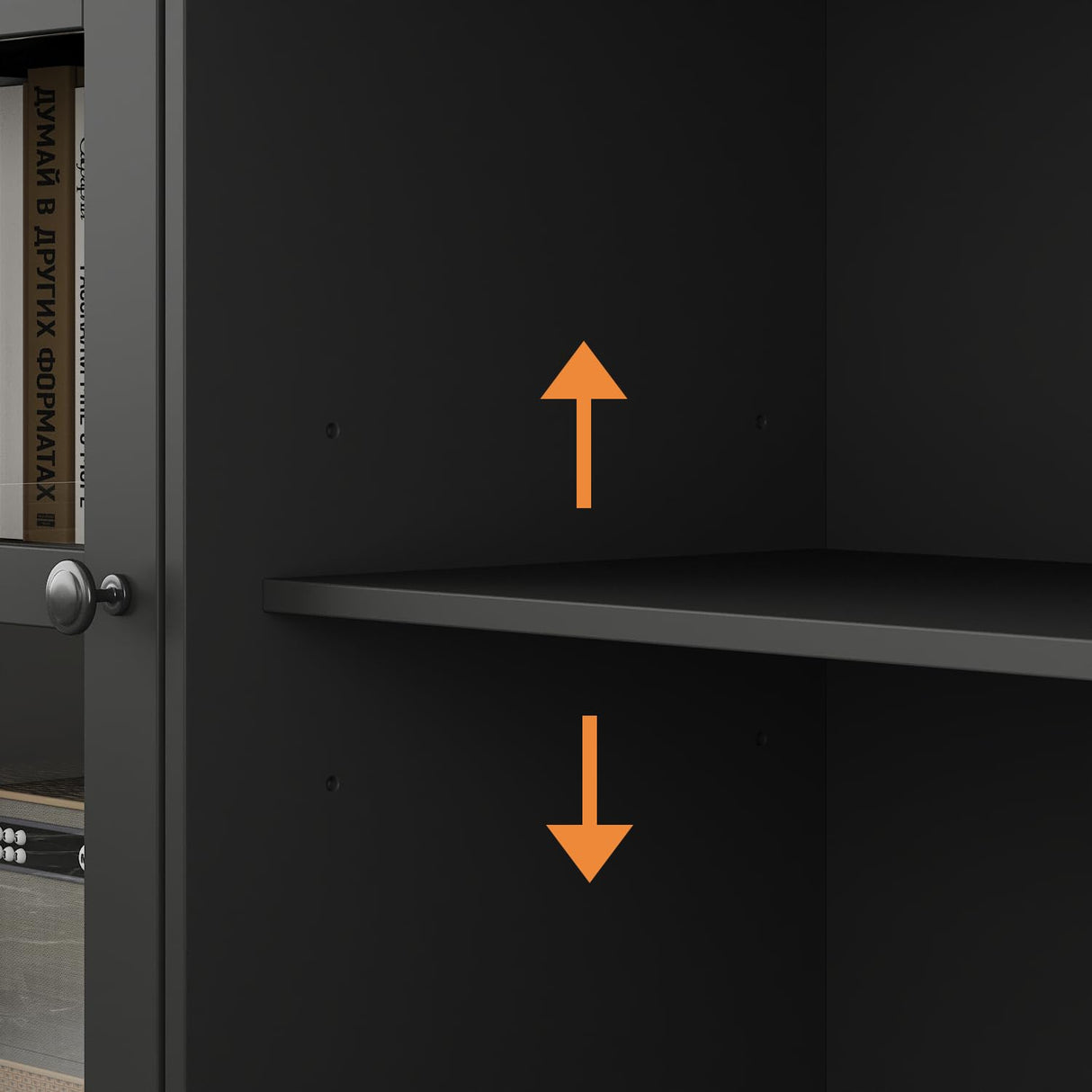 ROMSHINE Wall Unit Entertainment Center, TV Wall Units for Living Room with Storage, 102" W Large Farmhouse TV Stand with Glass Doors, Ajustable Bookshelf & Bridge for Bedroom, Black ROMSHINE