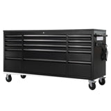 CHETTO C 72-inch Rolling Tool Chest Cabinet Mobile Workbench with 15 Storage Drawers and Wheels, Outlet Black Tool Box for Garage CHETTO C