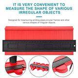 Contour ruler 10x 5.2,5x 5.2 Inch, Widen Plastic Profile Gauge Duplicator, Precisely Copy Irregular Shapes Wood Template Measuring Tool for Perfect Fit and Easy Cutting. SAILHOME
