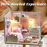 Flever DIY Miniature House Kit, Tiny Home Kit with LED Light, Mini House Build Craft Kits for Adults and Teens, Home Decor Creative Gift for Family/Friends (Sunny Princess)