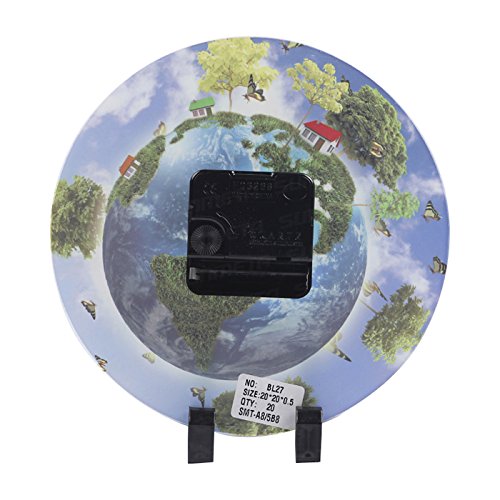 POVOKICI US Stock, 20PCS Sublimation Blank Glass Photo Frame with Glossy Round Clock POVOKICI